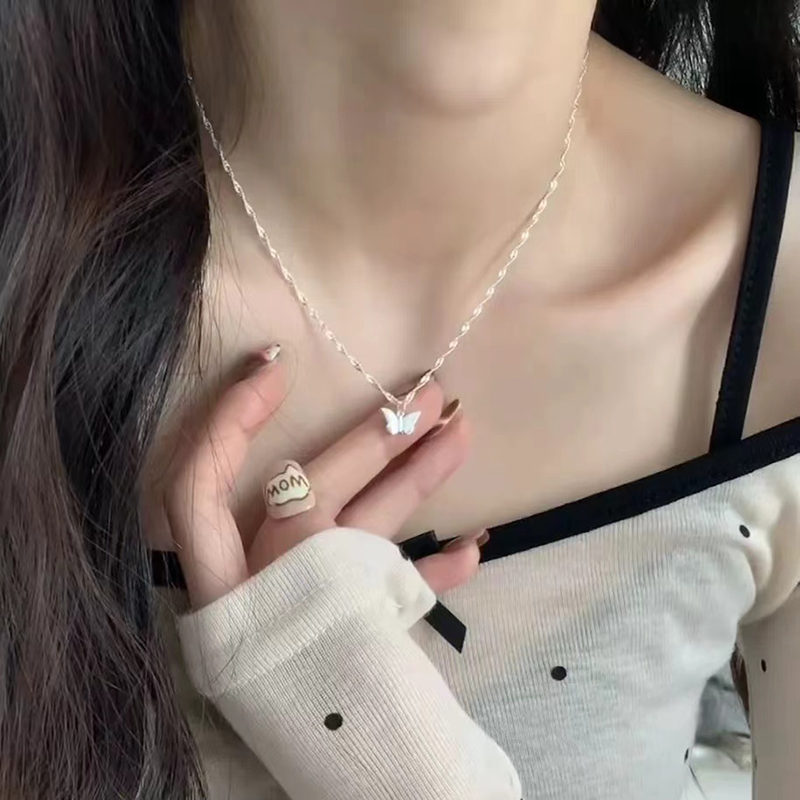 New 925 Sterling Silver Butter - Birth Flower Necklace 评论和价格