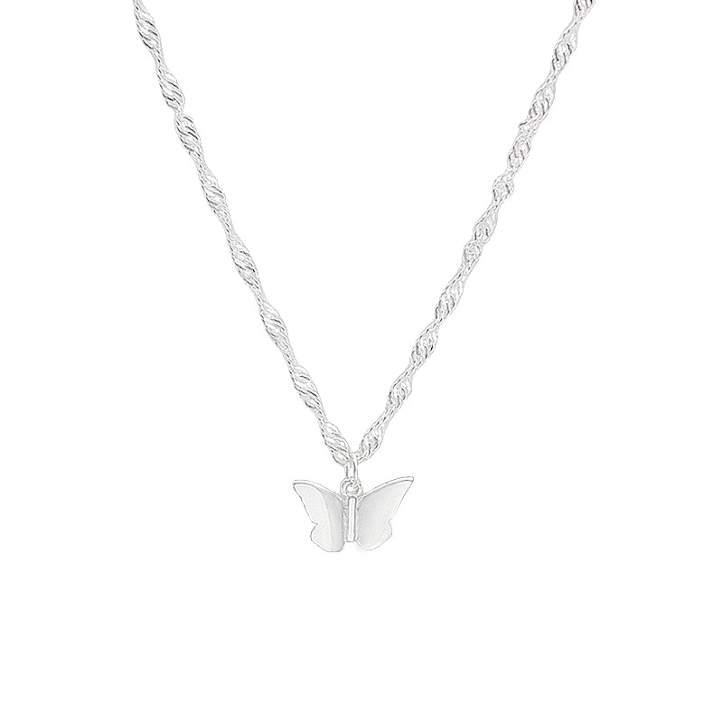 New 925 Sterling Silver Butter - Birth Flower Necklace 评论和价格